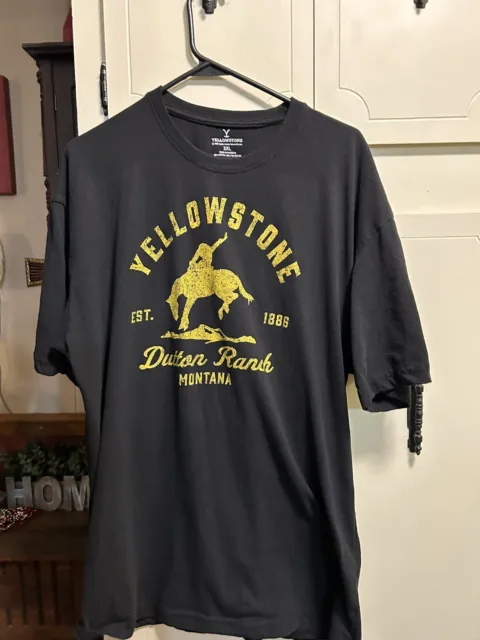 Yellowstone TV Show Dutton Ranch Montana Licensed Womens Black T-Shirt-2XL