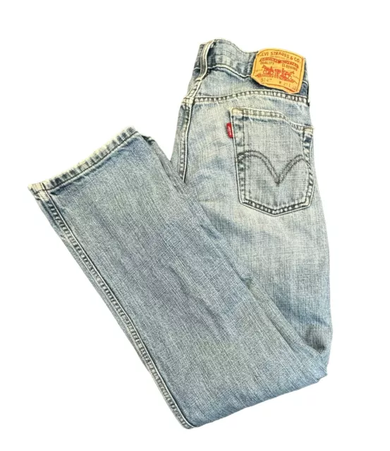 Vaqueros Levis para hombre 29x32 azul 514 rectos americanos ropa de trabajo lavado ligero mezclilla