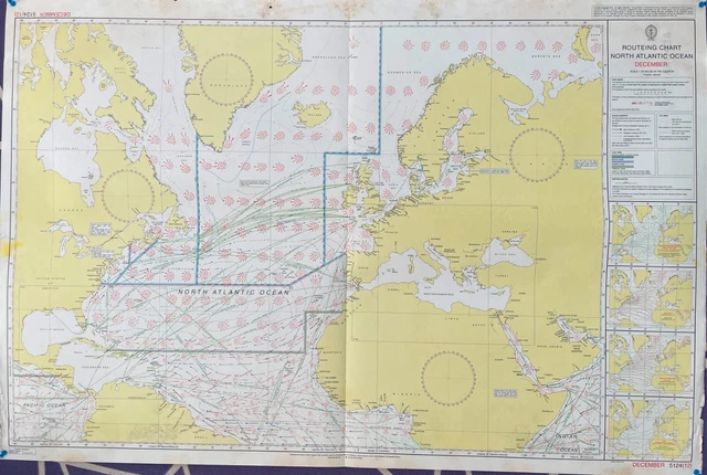 ADMIRALTY 5124(12) ROUTEING Chart NORTH ATLANTIC OCEAN MARINE NAUTICAL ...