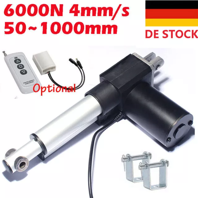 DC 12V 6000N Elektrischer Linearantrieb 100MM 600MM 1000MM Linear Motor Actuator