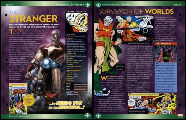 The Stranger #ST-01 Villains - Cosmic Marvel Fact File Page