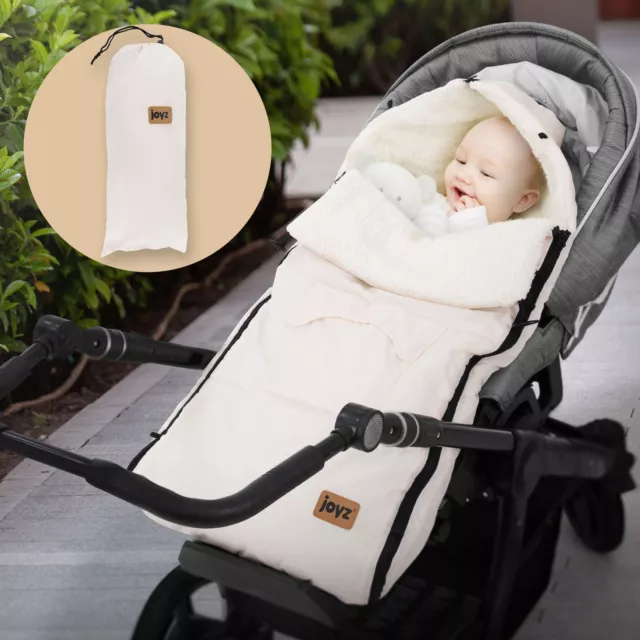 Chancelière pour bébé sac de couchage créme d'hiver poussette et siège auto