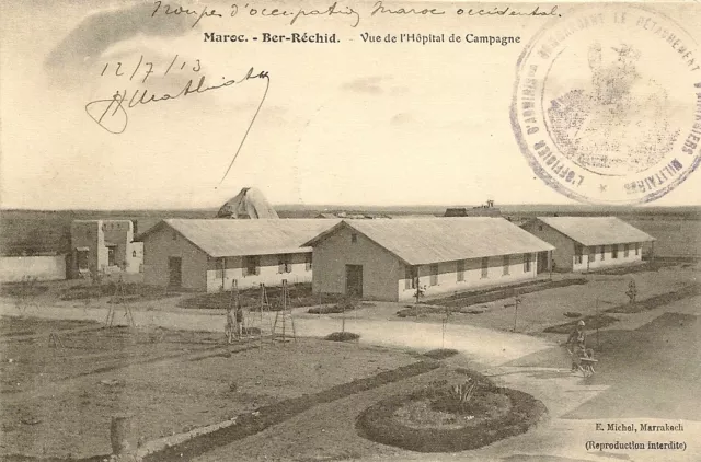 Carte Postale Maroc Ber Rechid Vue De L'hopital De Campagne