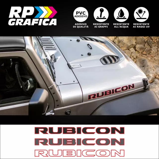 KIT 2 ADESIVI JEEP WRANGLER RUBICON sticker FUORISTRADA 4x4 off road bicolore