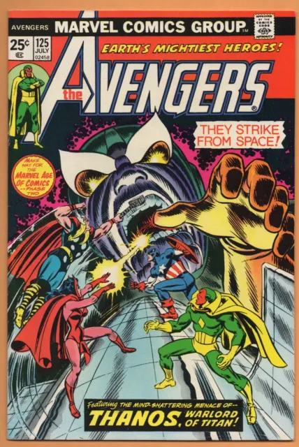 Avengers #125, Marvel Comics 1974, FN/VF 7.0 Thanos Cover Appearance! Mantis!
