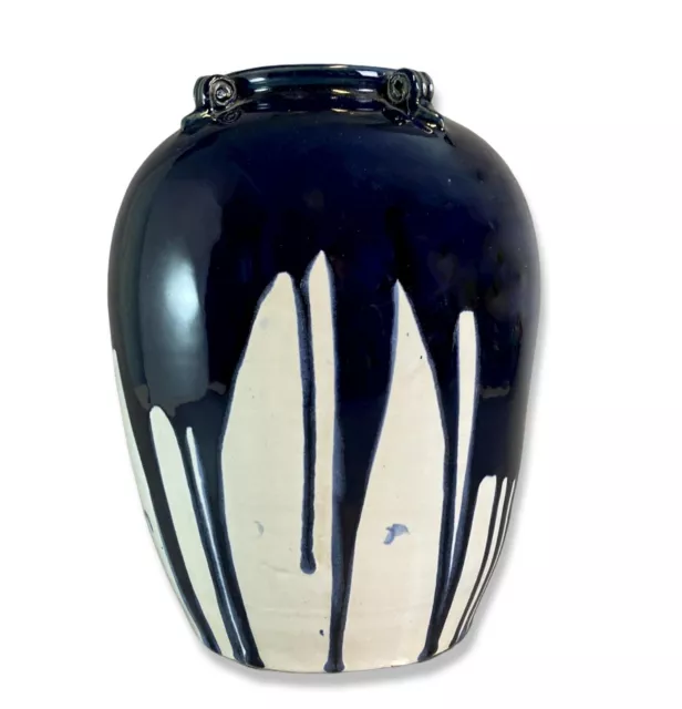 Large Chinese Drip glaze pottery water Jar . 26cm tall