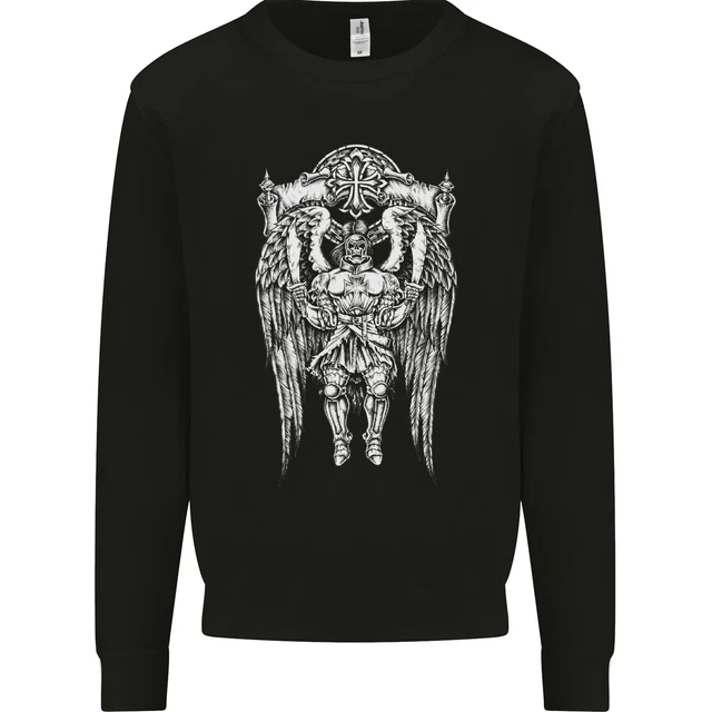 Knights Templar Skull Roman Warrior MMA Gym Mens Sweatshirt Jumper