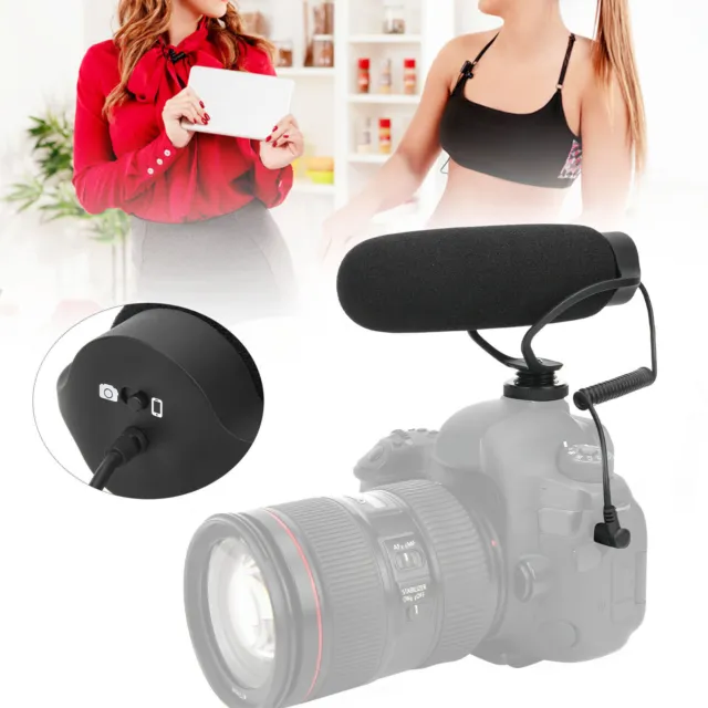 On-camera Microphone Noise Reduction Mic For DSLR Mobile Phone Video Recording