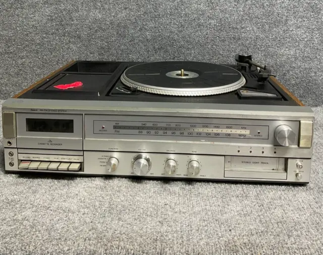 Sears 132.91917250 AM/FM Stereo System 8 Track Cassette Turntable - For Parts