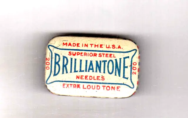 1ms.  Brilliantone Needles - Extra Loud Tone - Half Full Tin - Very Good Cond.