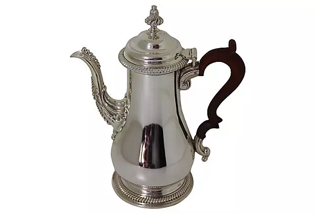 Georgian Style Silver-Plated Coffee Pot c.1900 Silver