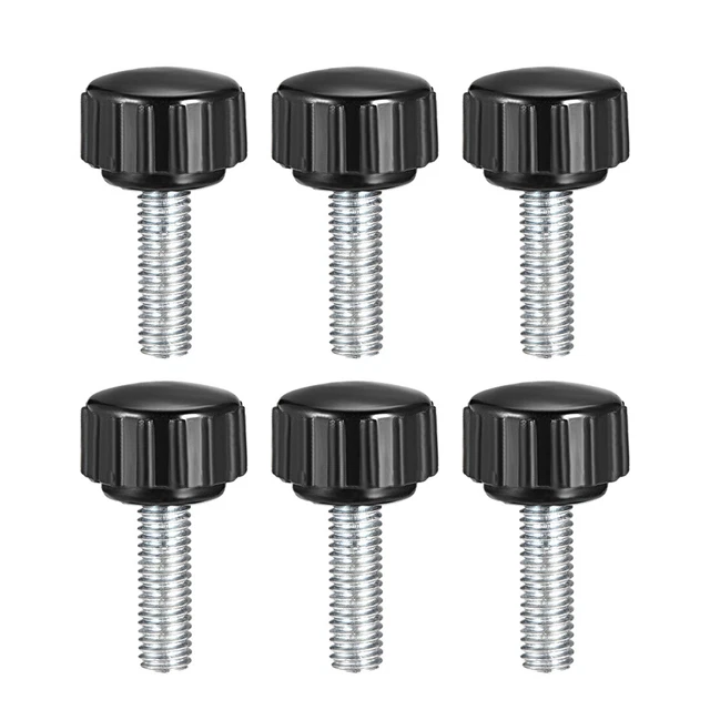 M5x20mm filetage mâle Éléments serrage moleté Grip visser tête rond type 6pc