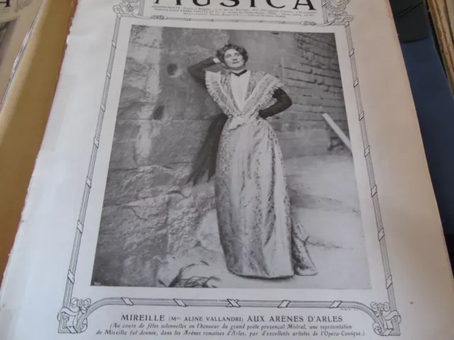 Album musica n°82 1909 Mireille aux arènes de Arles opéra russe au chatelet