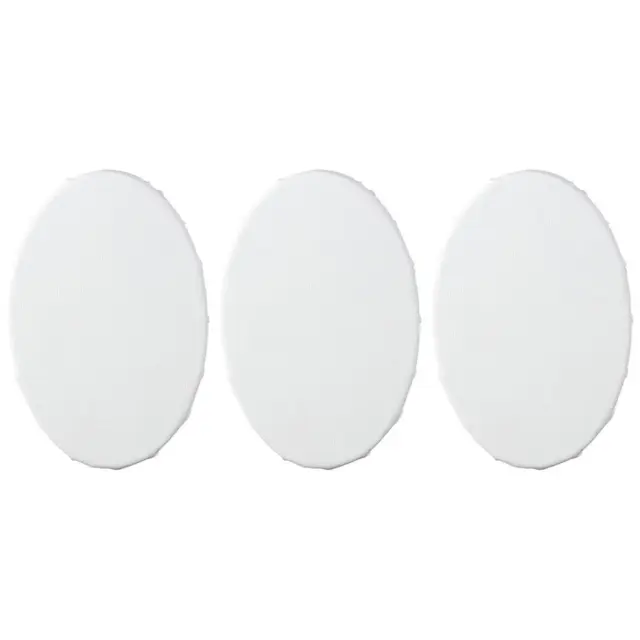 3PCS WHITE BLACK Canvases Oval Round Canvas Panels Wood Frame for Painting  $21.48 - PicClick AU