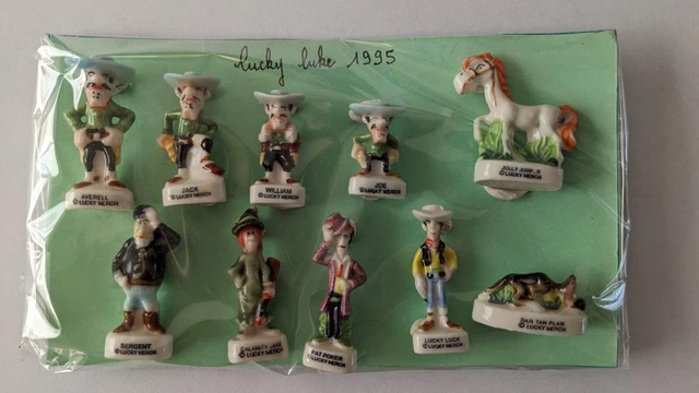 Collection Complète De Figurines Lucky Luke En Plâtre - Années 1997-1998 - BD