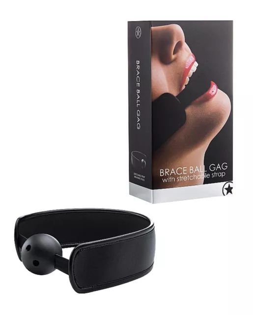 Gag ball morso costrittivo elastico nero accessorio bondage sadomaso fetish sexy