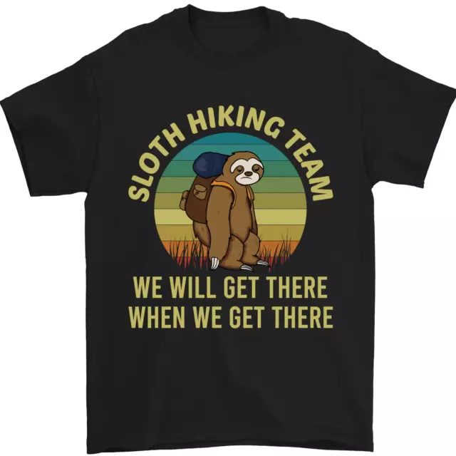 Sloth Hiking Team Funny Trekking Walking Mens T-Shirt 100% Cotton