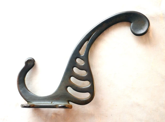 Antique Copper Plated Cast Iron Art Nouveau Coat Hook Reclaimed Restored