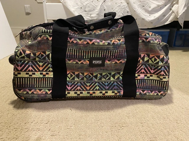 Victorias Secret Pink Vs Aztec Luggage Wheelie Suitcase &Duffle Bag Travel Tote