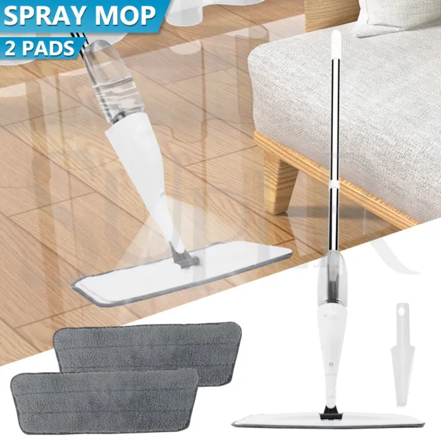 Spray Mop Microfibre Flat Mop Cleaner Floor Kitchen Bathroom Cleaning Sweeper