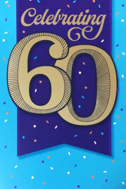 60TH BIRTHDAY CARD “Happy 60th Birthday” Lovely Fun Cheerful Shaving ...