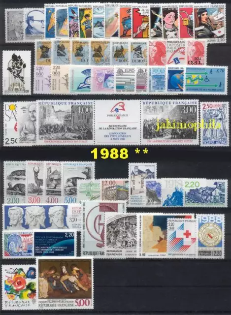 France Année 1988 complète - NEUFS ** -  LUXE