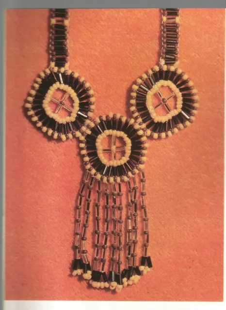 Beaded Jewelry Patterns Necklace Belt Earrings Instructions Daisy Vtg 1970s G46