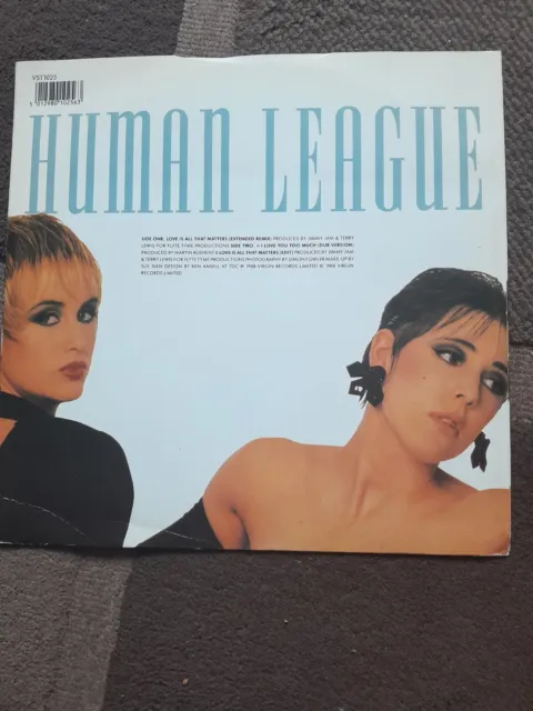 Human League Love Is All That Matters (Extended Remix) 12" Single 2