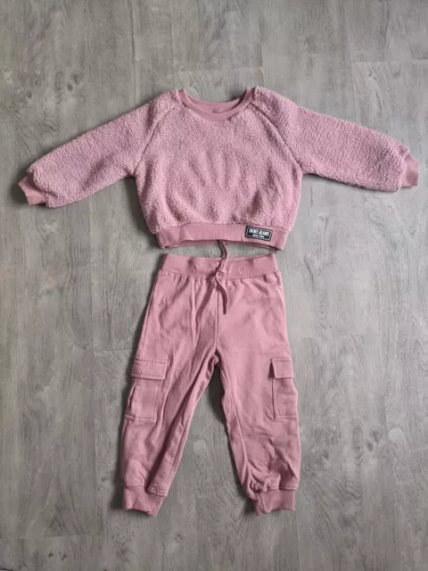 Toddler Girls DKNY Outfit  Top And Trousers Track Suit Pink Brand New Age 2
