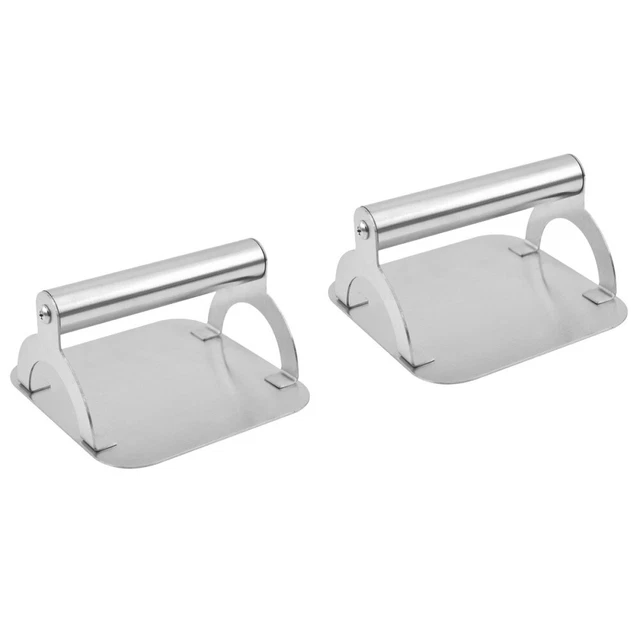 2 presse per hamburger quadrate Patty Maker in acciaio inox