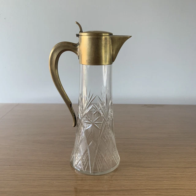 Aiguière Vase Pichet En Laiton Massif Doré - Vintage Inde - Collection