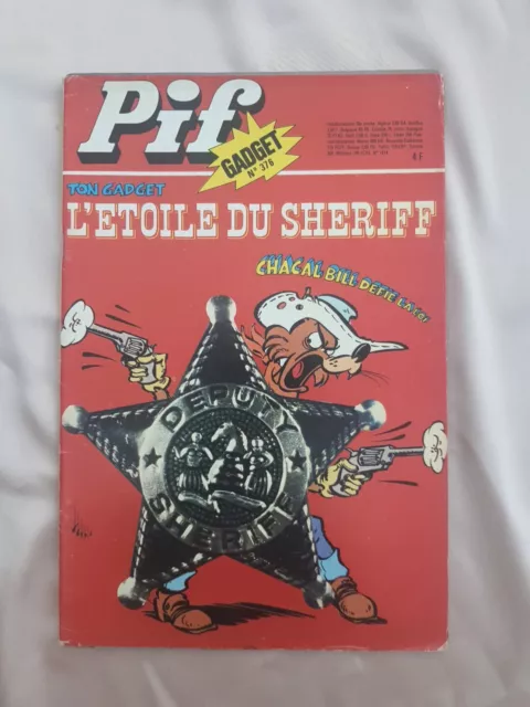 Bd Vintage Pif Gadget N° 376 L'étoile  Du Sheriff