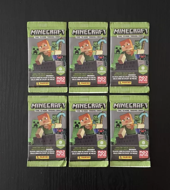 *NEW* Panini Minecraft Time to Mine Sealed Pack 8x Trading Cards