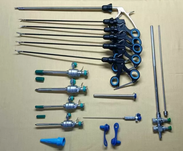 16pc Laparoscopic Surgery set 5mmx330mm Endoscopy Reusable Surgical Instruments