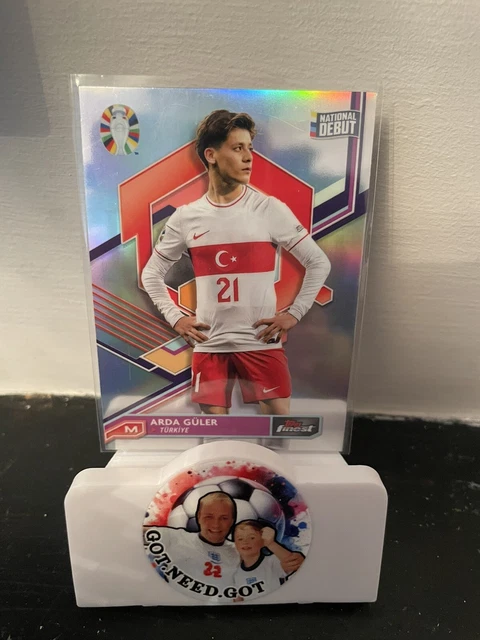 Carte Auto Topps Finest Euro 2024 Arda Guler - Turquie 25/25 Orange - Débuts Nationaux