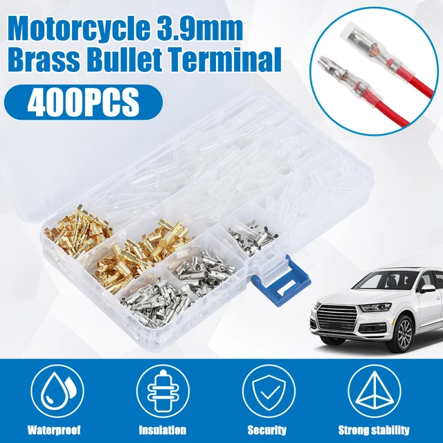 400Pcs Male Female Connector Terminals 3.9mm Safe Electrical Wire QQ 2
