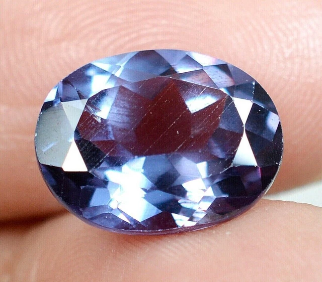 Alexandrite Naturelle Certifiée 5 Carats - Coupe Carrée 9x9 Mm, Changement De Couleur, Inde