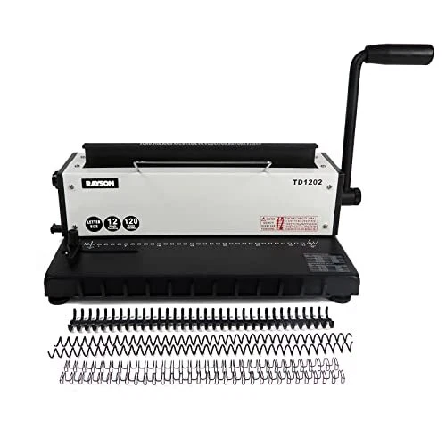 Rayson TD1202 Binding Machine 31 Pitch Wire Binder Punching 12 Sheets/Binding...