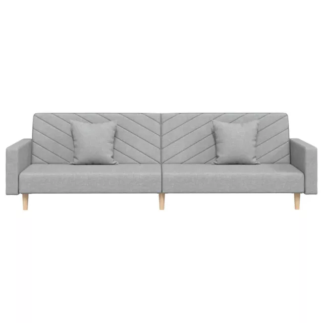 AX Divano Letto Ospiti 2posti 2Cuscini Salotto 220x84.5x69cm Grigio Nuovo 375899