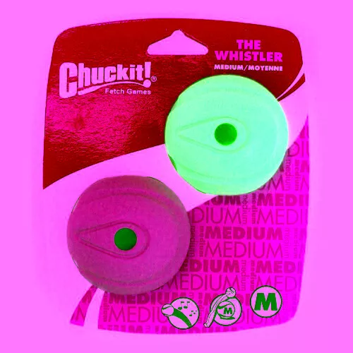 Le Whistler Chuck-It Balle Moyenne - 2.25 " Diamètre (2 Compte) Par Chuckit