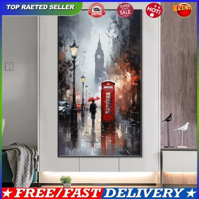 Paint By Numbers Kit On Canvas DIY Oil Art Street Mailbox Picture Decor 40x70cm