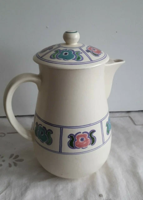 Lovely Vintage Art Deco'  Honiton Devon Pottery COFFEE POT c.1950's