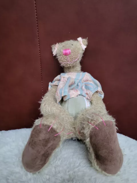 Orso Zwergnase bambina mohair beige chiaro buon peso