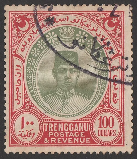MALAYA - Trengganu 1921 Sultan $100. normal cat £15,000. Very rare. Certificate.