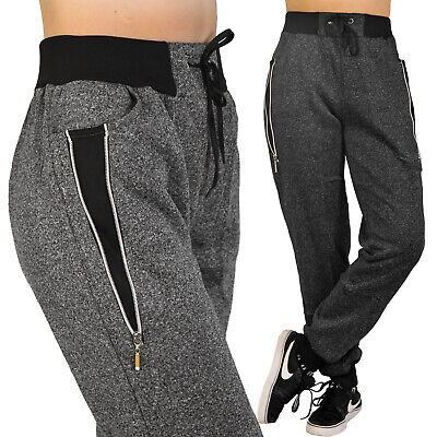 Pantalon Femme Long Coton Sport avec Bande Blanche pour Fitness Jogging Gym Yoga Pantalon Pyjama d'intérieur Long Casual Ample Extensible Confortable 