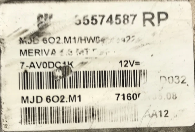 Calculateur Vierge Pour Alfa Romeo Mito 1.3 SDE MJD - Référence 6F3J2 HW 04 P 51854482 - Reconditionné
