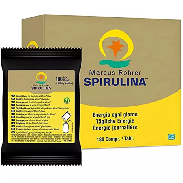 MARCUS ROHRER ALGA SPIRULINA da 180 compresse RICARICA in foglio Miron