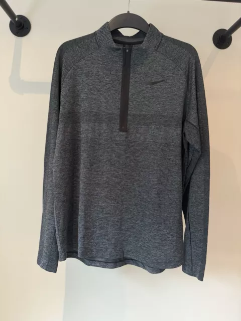 NIKE DRIFIT ELEMENT Long Sleeve Half Zip Top Grey AJ5446 010 Size Medium 22.99 PicClick UK