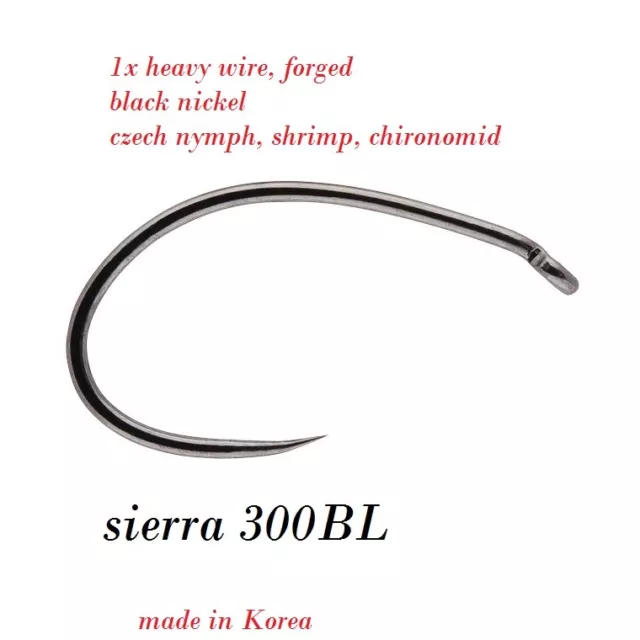 25) Sierra 300BL #18 #16 #14 #12 #10 #8 nymph chironomid (1x Heavy Wire)