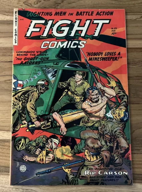 FIGHT COMICS #83. 1952. Fiction house. Rip Carson. Golden Age. War. VF